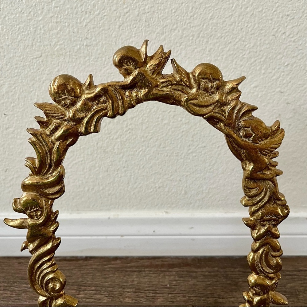Gold Color Ornate Oval Picture Frame 8/12 inches - Picture 2 of 13